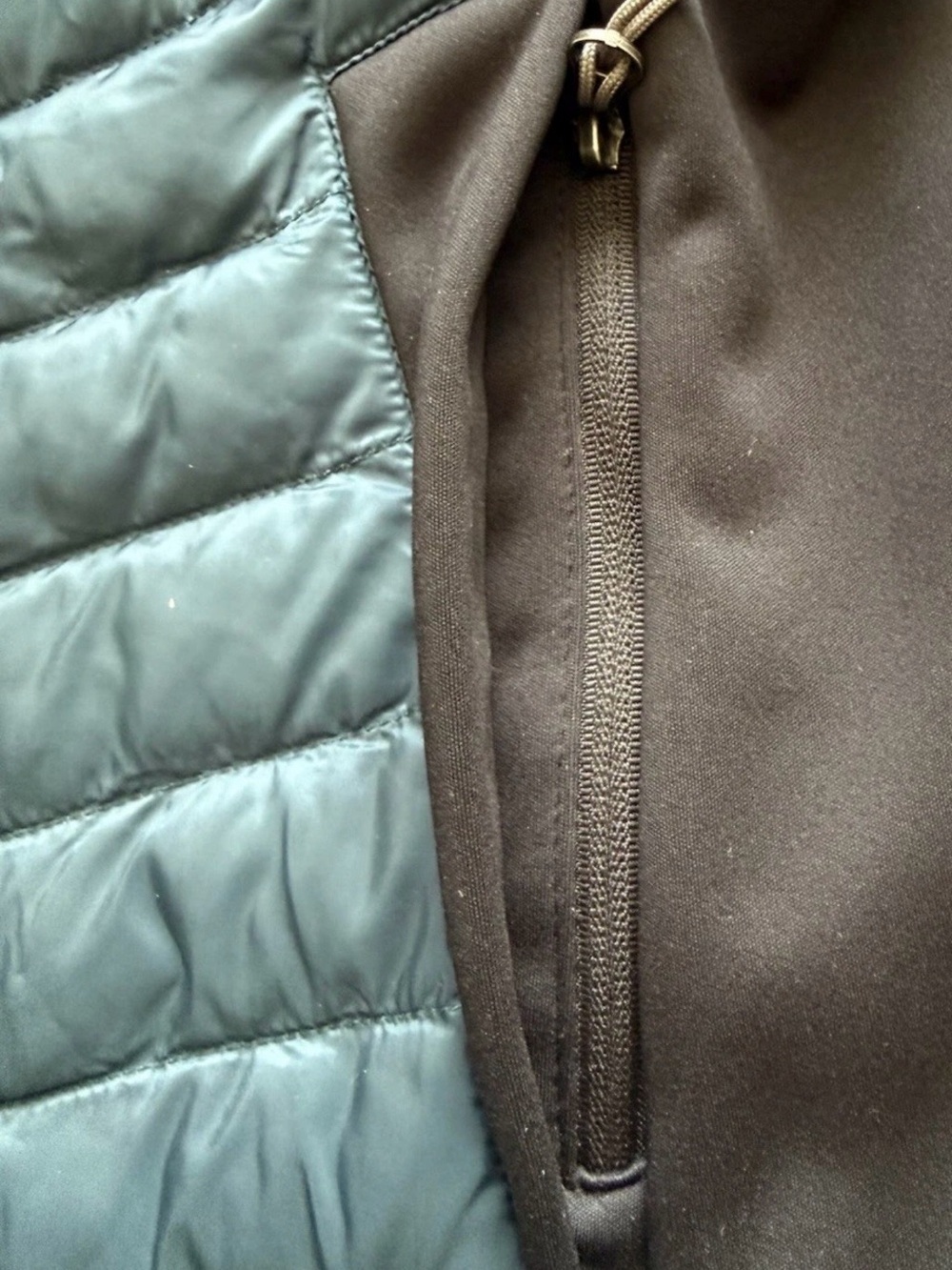 32 Degrees HEAT Women's XS Quilted Hybrid Full Zip Jacket Teal Black EUC - Picture 5 of 10